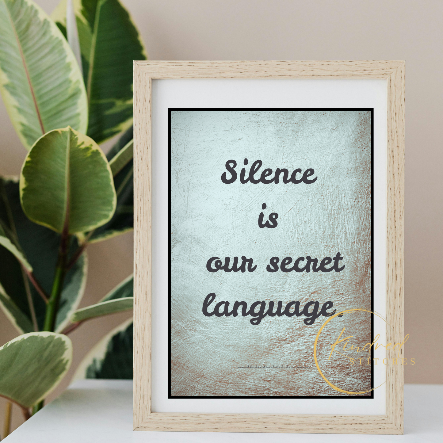 Secret Language Love Quote – Silence Speaks Our Love Wall Art | Whisper 19