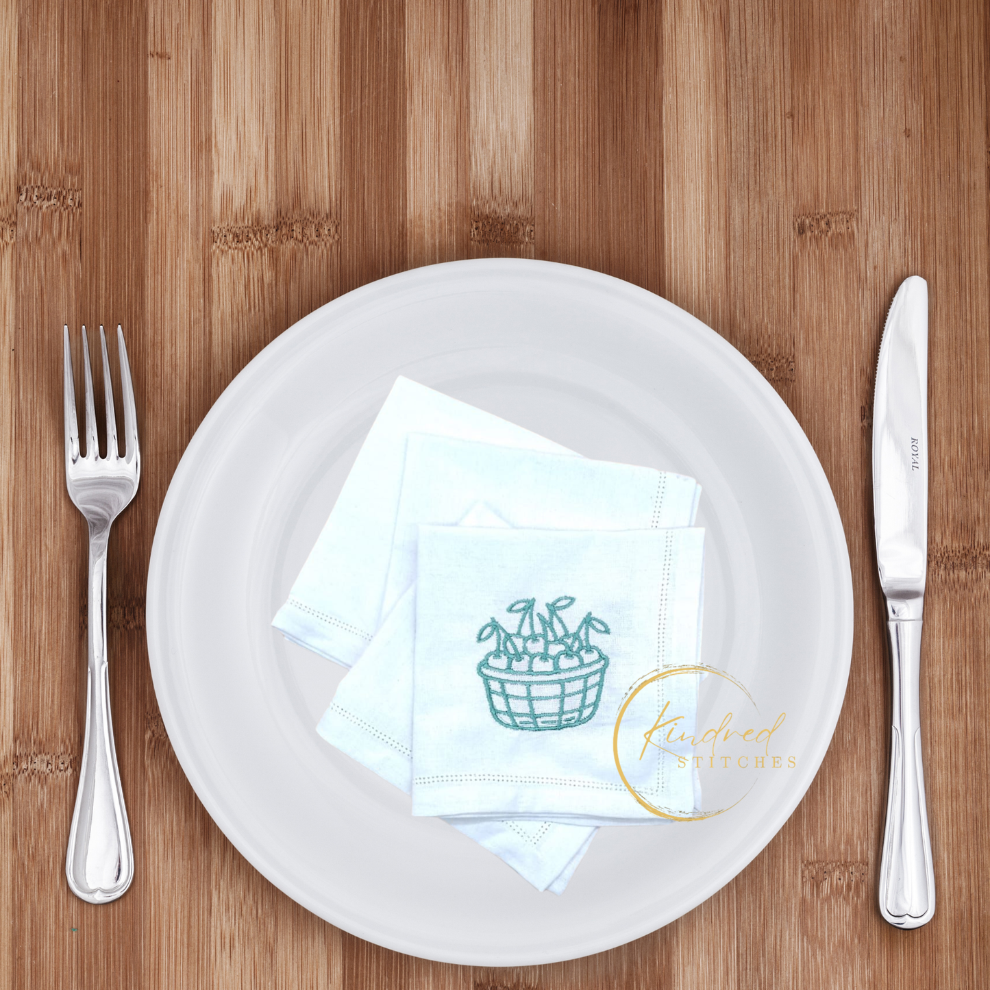 Thoughtfully Stitched Embroidered Table Napkins | Signature 27