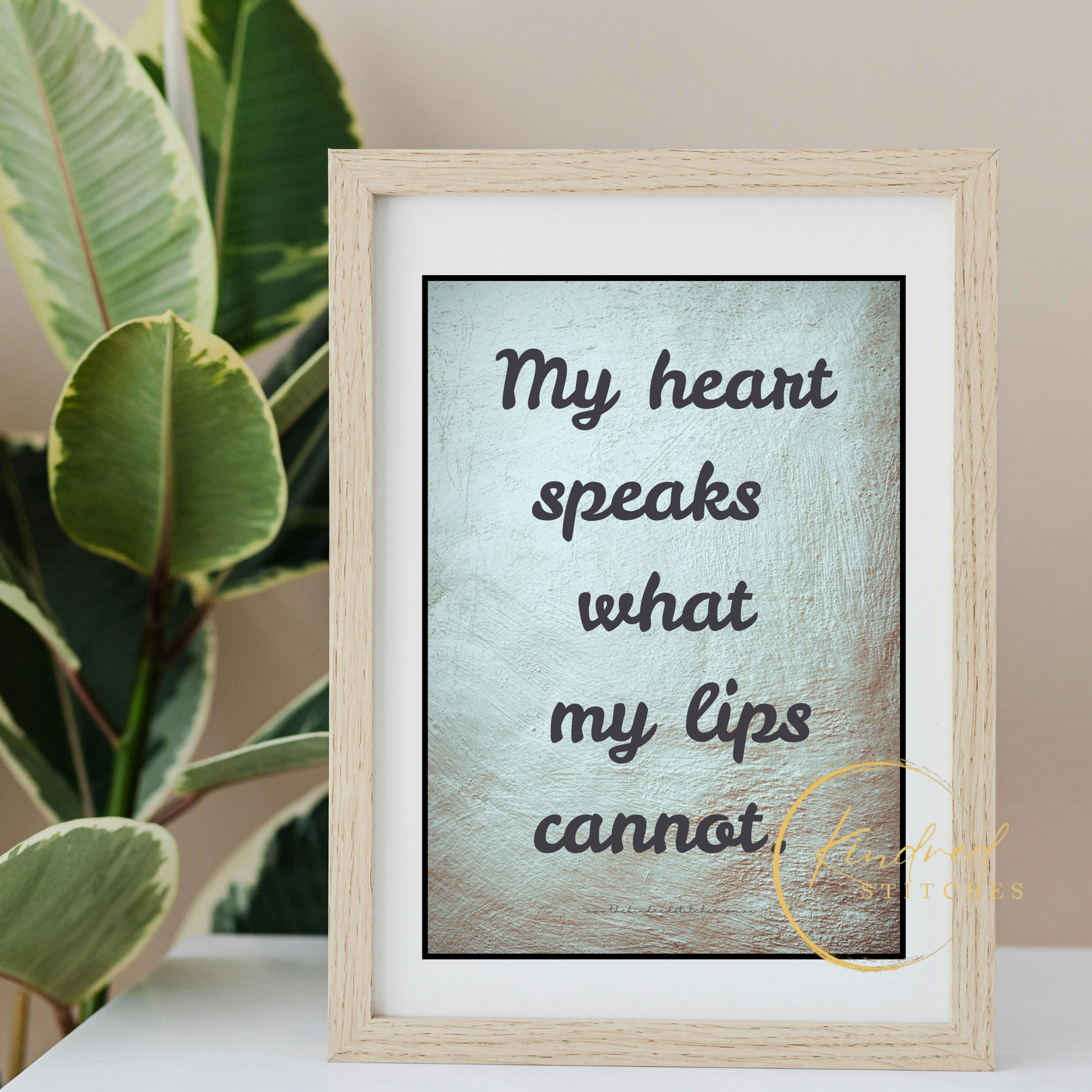 My Heart Speaks What My Lips Cannot – Emotional Love Quote Print | Whisper 02