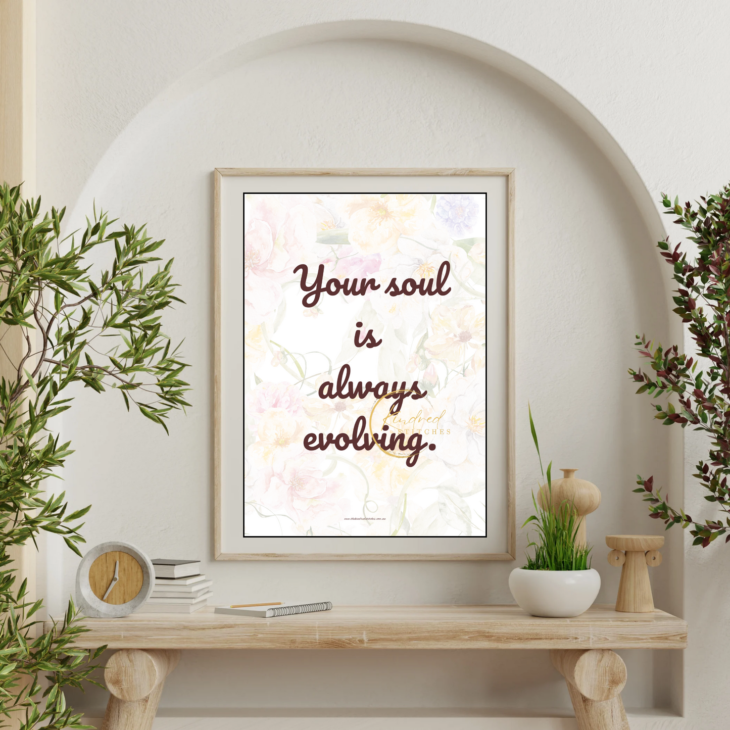 Soul Always Evolving – Motivational Minimalist Printable – Kindred Stitches