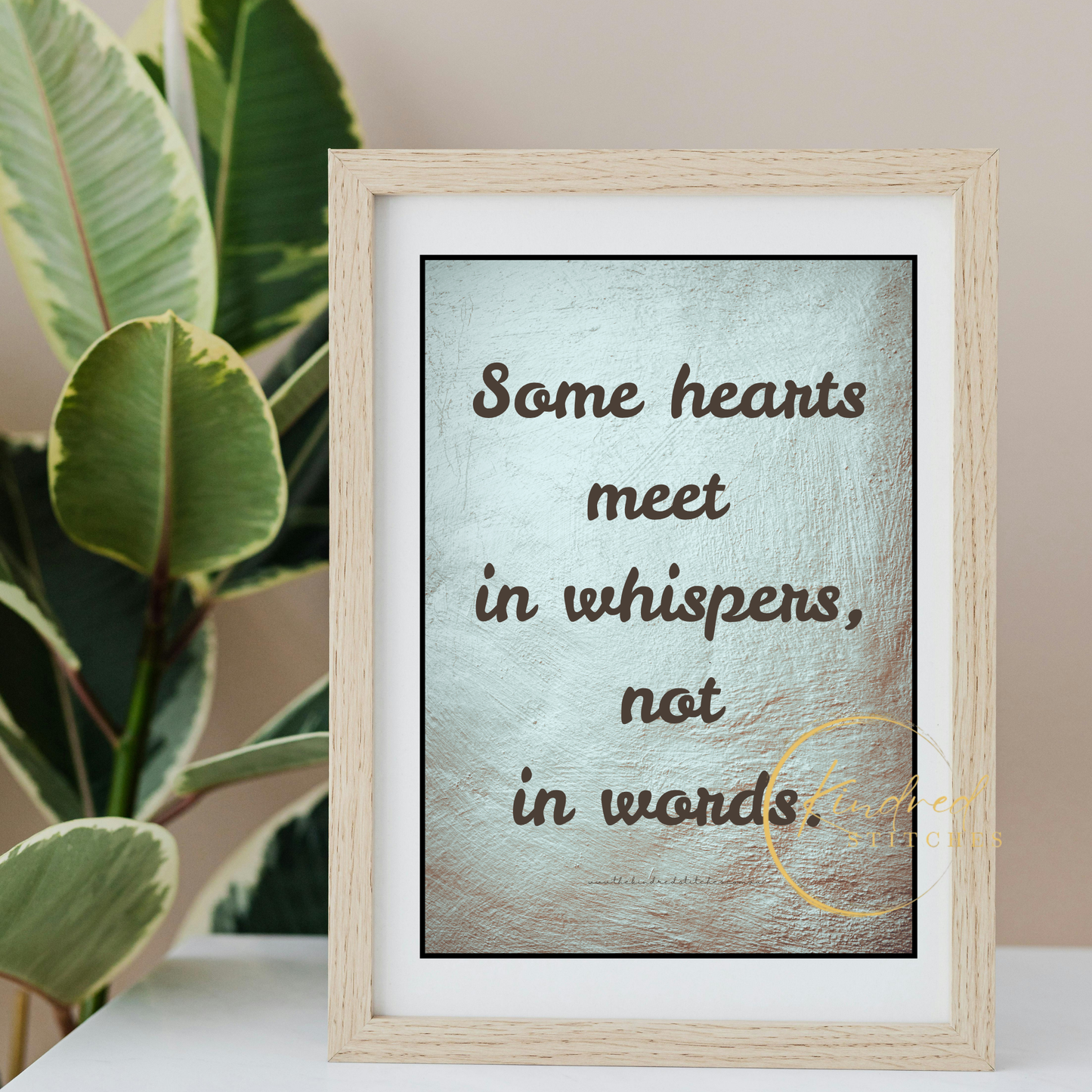 Silent Embrace Love Quote – Deep Emotional Wall Art Print | Whisper 59