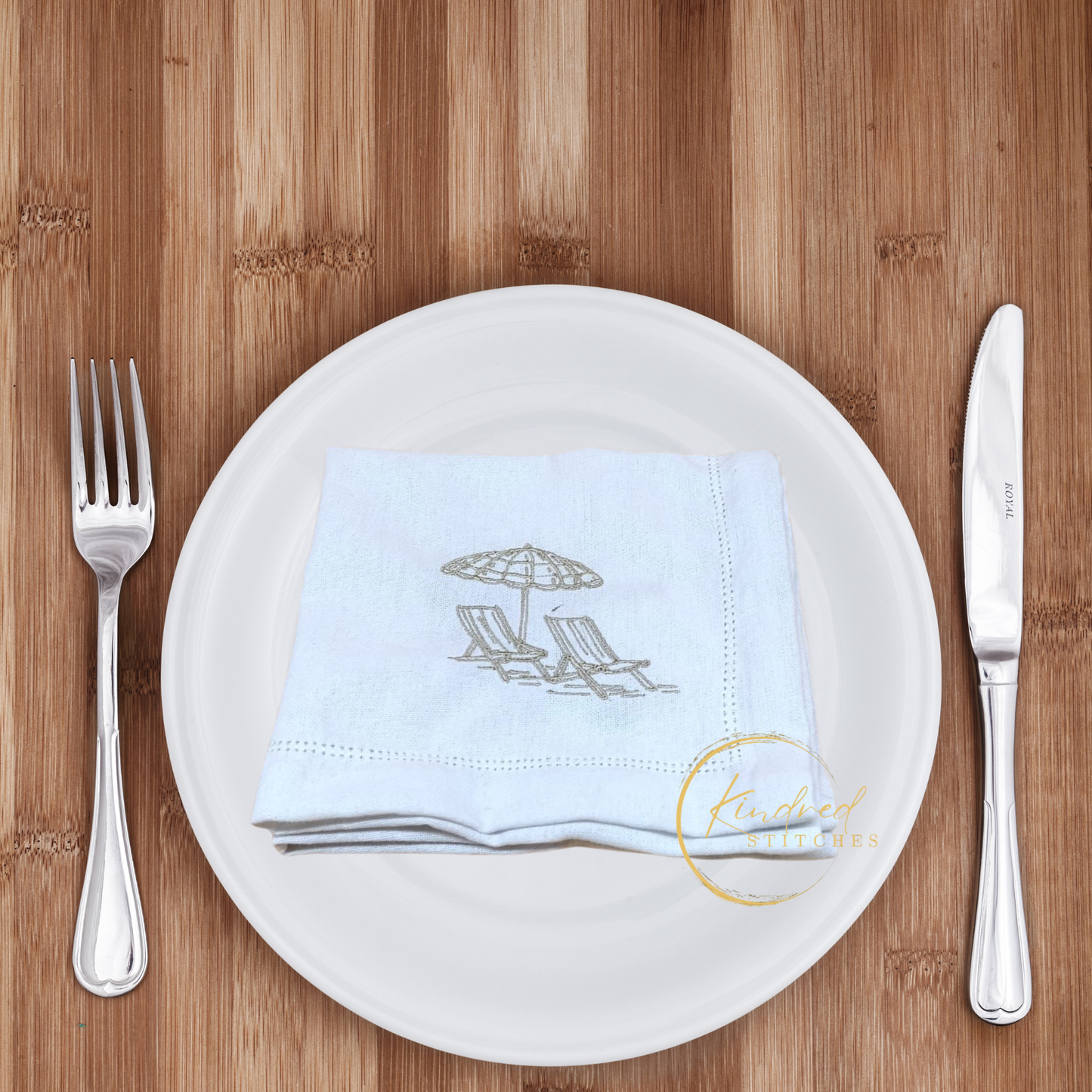 Heritage Stitch Embroidered Table Napkins | Signature 35