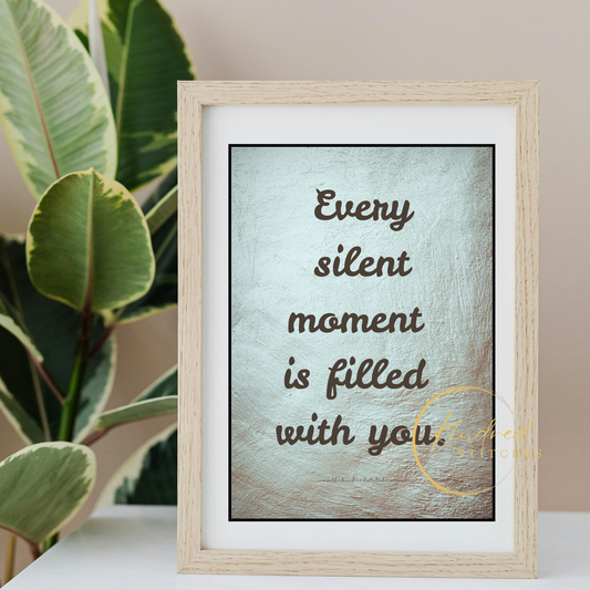 Quiet Rain Love Quote – Soft Romantic Wall Poster Art | Whisper 56