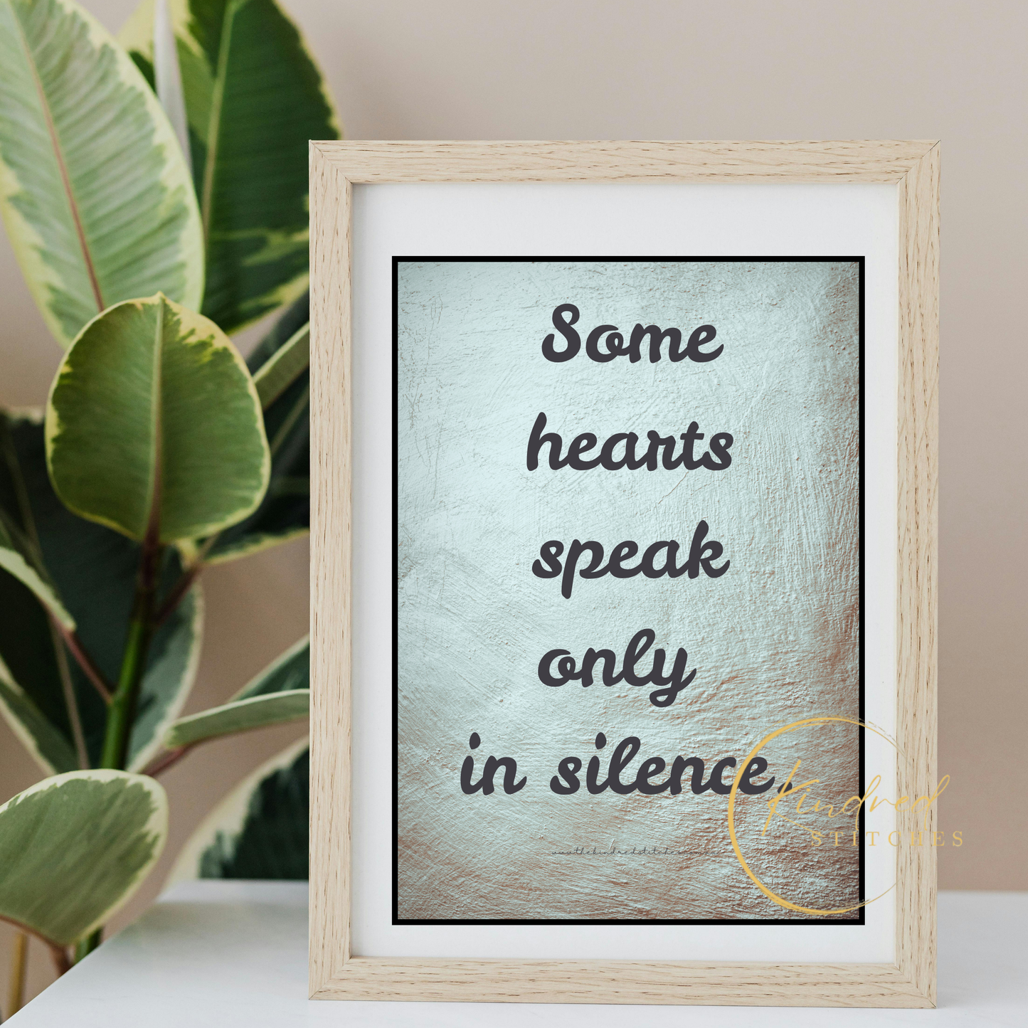 Silent Heart Language Quote – Deep Love Expression Art Print | Whisper 29