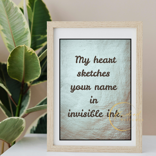 Secret Breeze Love Quote – Soft Romantic Wall Decor Art | Whisper 48