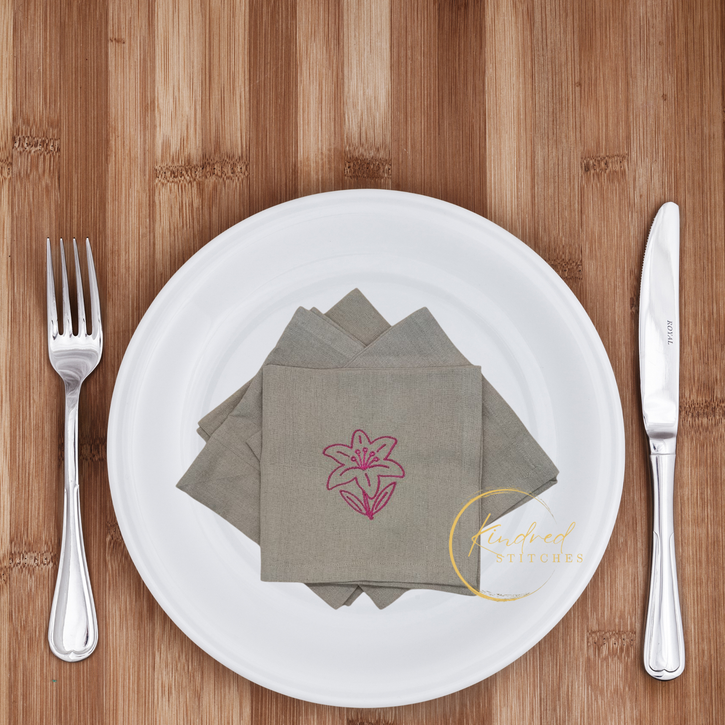 Elevated Dining Embroidered Table Napkins | Signature 19