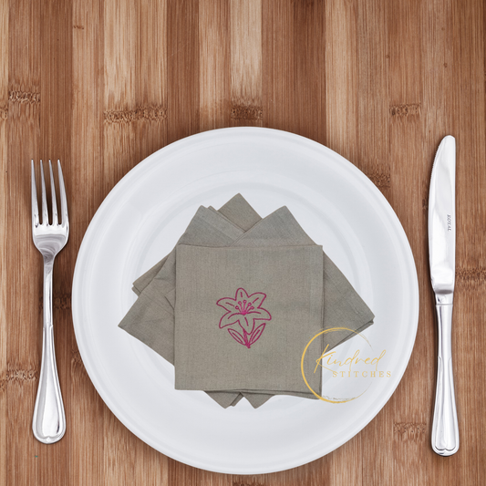 Elevated Dining Embroidered Table Napkins | Signature 19