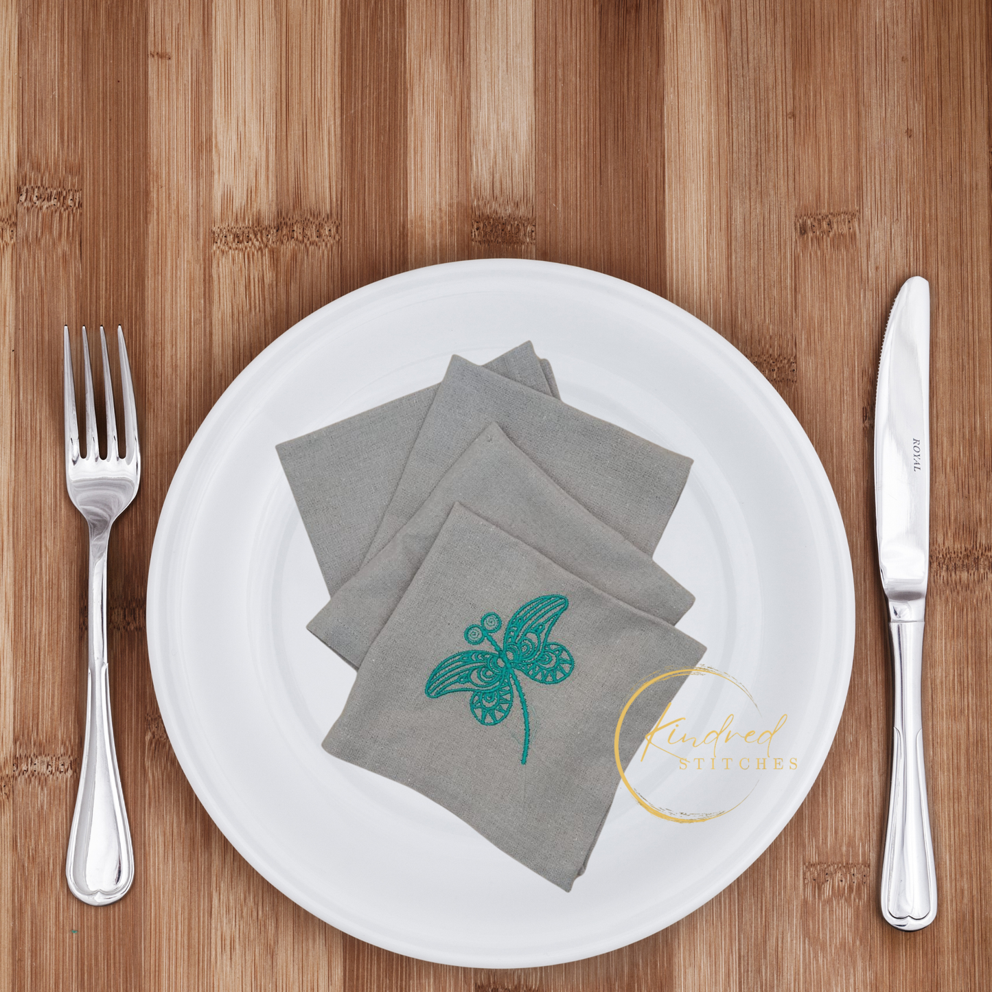Distinctly Handmade Embroidered Table Napkins | Signature 32