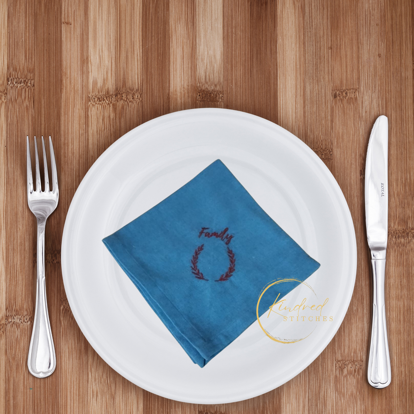 Refined Table Embroidered Table Napkins | Signature 05