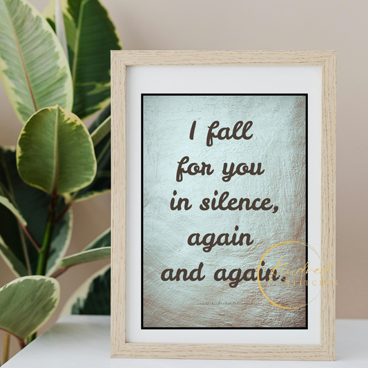 Unspoken Thoughts Love Quote – Heartfelt Wall Decor | Whisper 38
