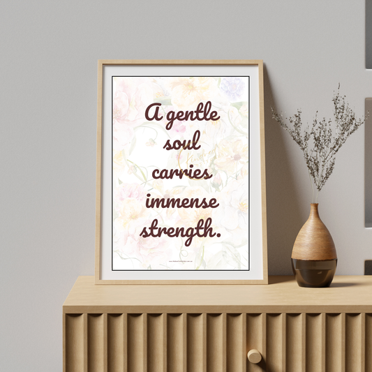 Gentle Soul Strong Spirit – Inspirational Quote Digital Download – Kindred Stitches