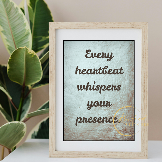 Strong Silent Love Quote – Deep Emotional Art Print | Whisper 37