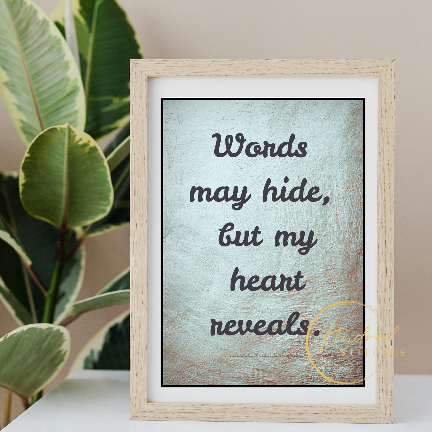 Heart Reveals Love Quote – Words Hide but Feelings Show Art | Whisper 12
