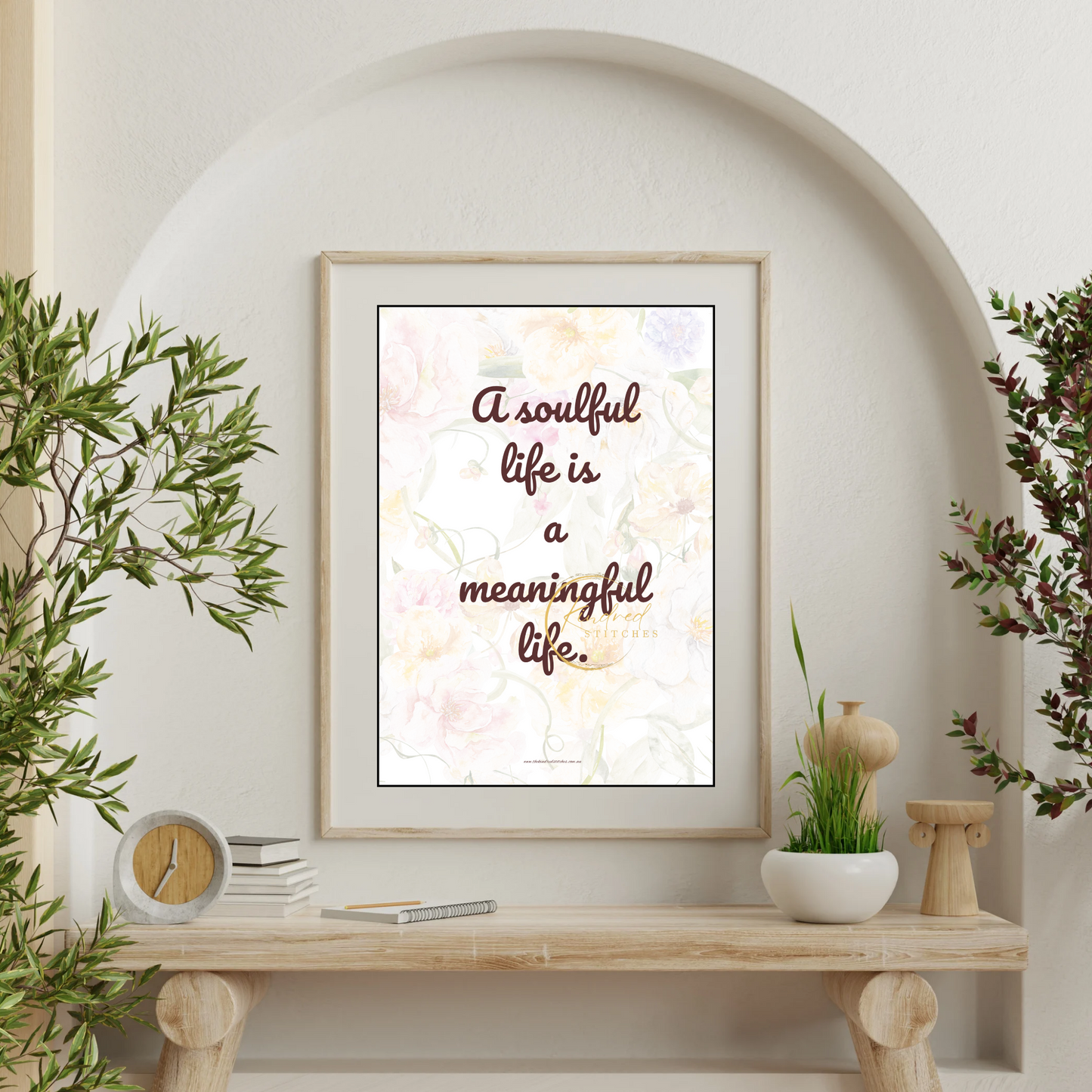 Soulful Life Meaningful Life – Spiritual Printable Wall Art – Kindred Stitches