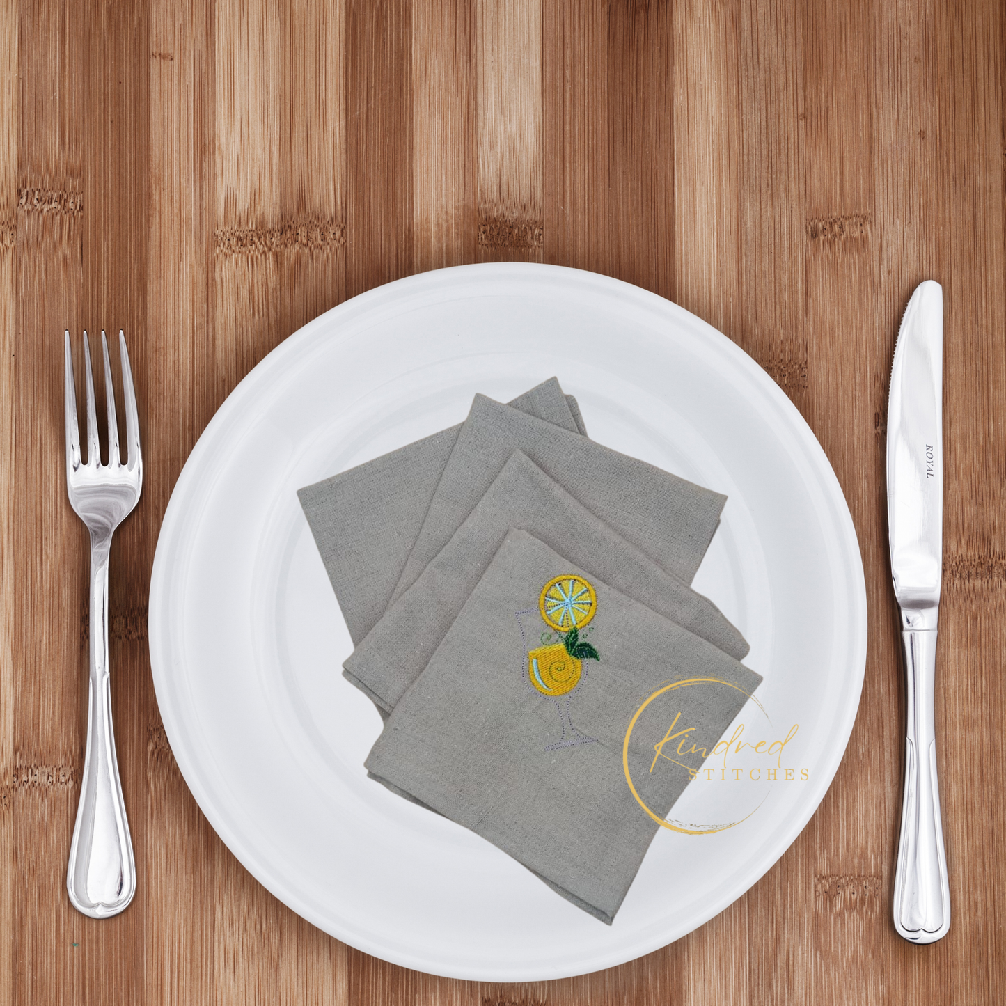 The Classic Table Embroidered Table Napkins | Signature 12