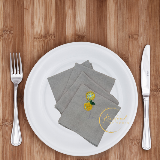 The Classic Table Embroidered Table Napkins | Signature 12