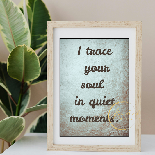 Love in Pauses Quote – Emotional Minimalist Print Design | Whisper 35