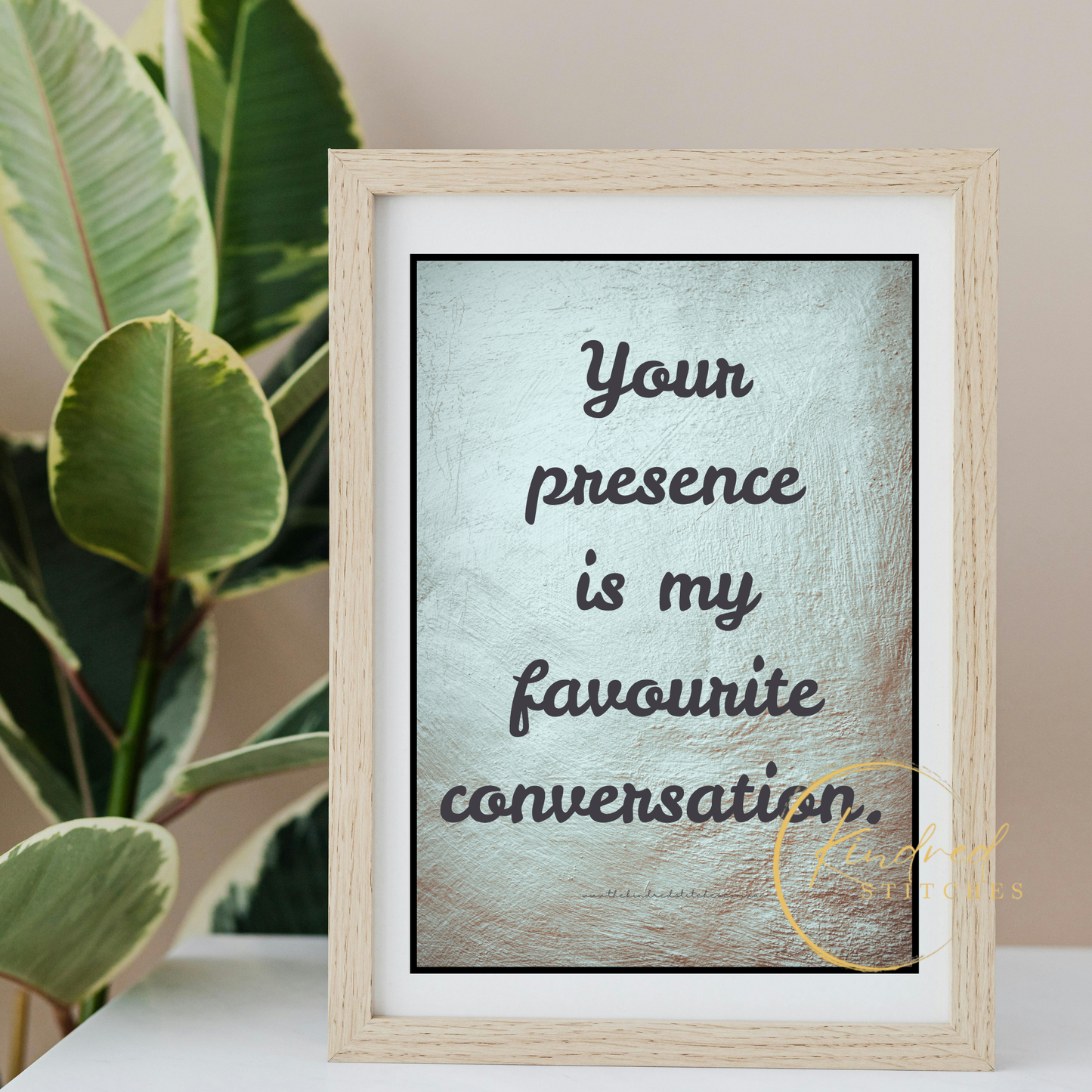 Heartfelt Silence Quote – Your Presence Is My Favourite Conversation | Whisper 09
