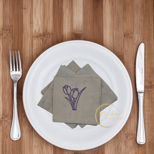 The Refined Collection Embroidered Table Napkins | Signature 22