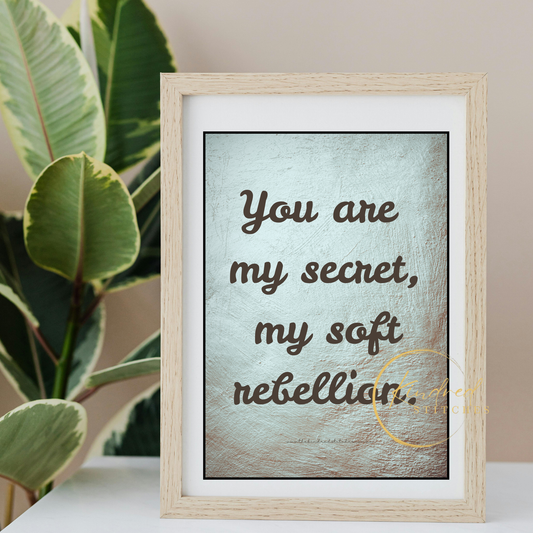 Silent Forever Love Quote – Minimal Soul Love Wall Art | Whisper 54