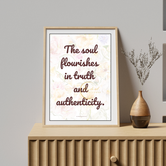 Soul Lives in Truth – Motivational Printable Wall Decor – Kindred Stitches
