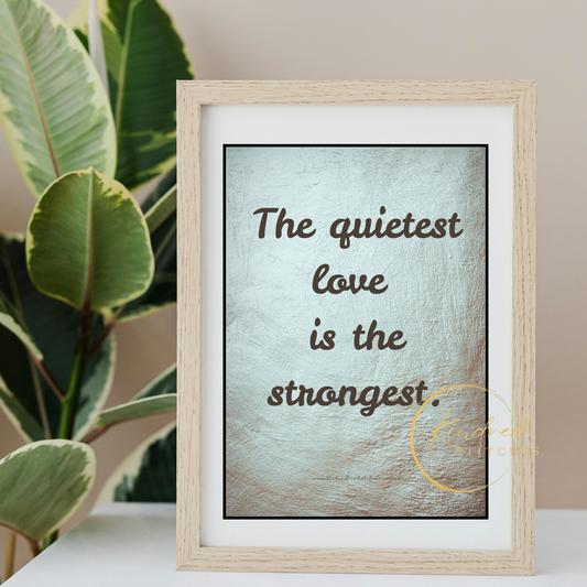 Silent Absence Love Quote – Emotional Love Poster Print | Whisper 41